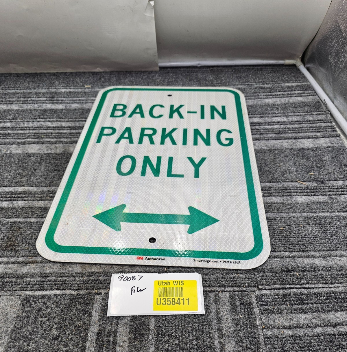 (QTY 2) SmartSign 12×18 Back-In Parking Only Sign Bidirectional Arrow