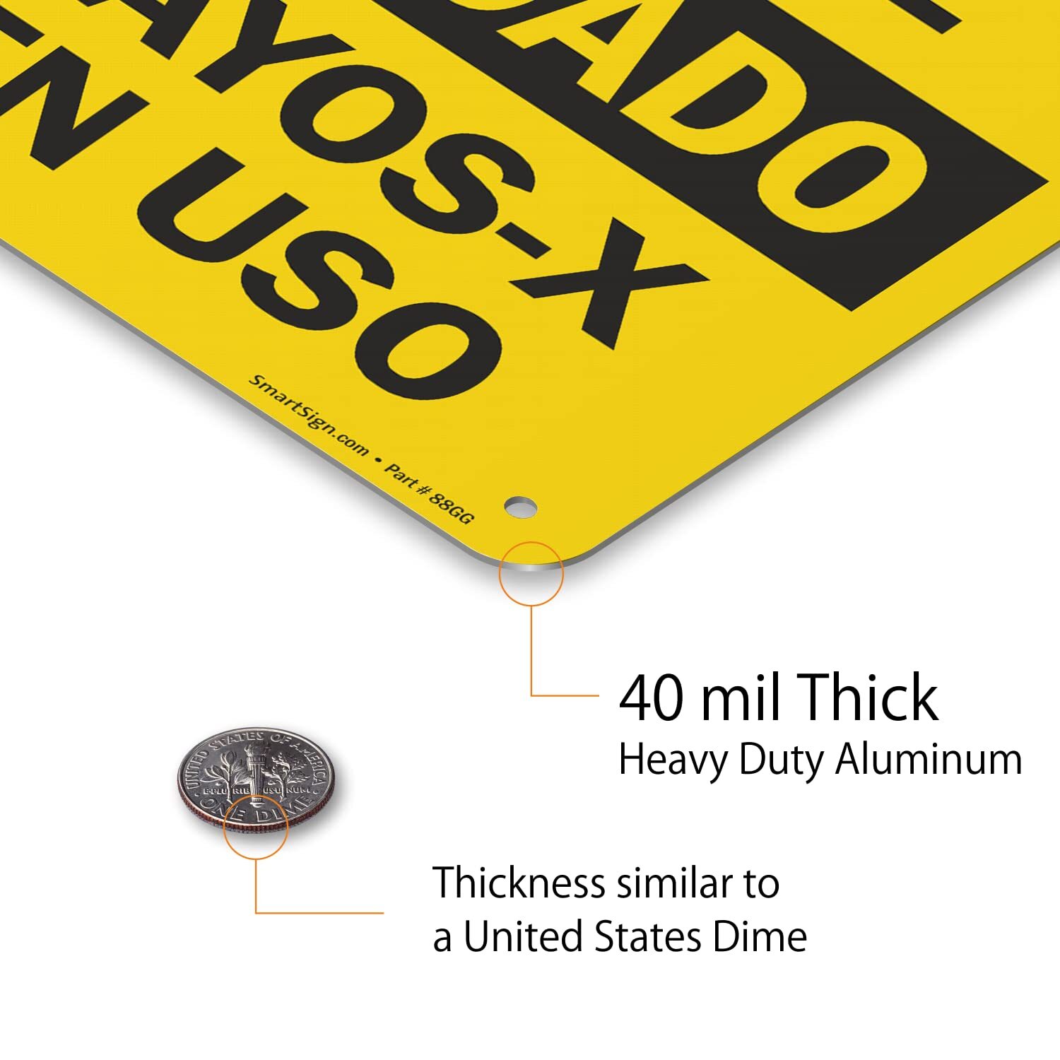 7&Prime;x10&Prime; Caution – X-Ray in Use Bilingual Sign Durable Aluminum Workplace Safety