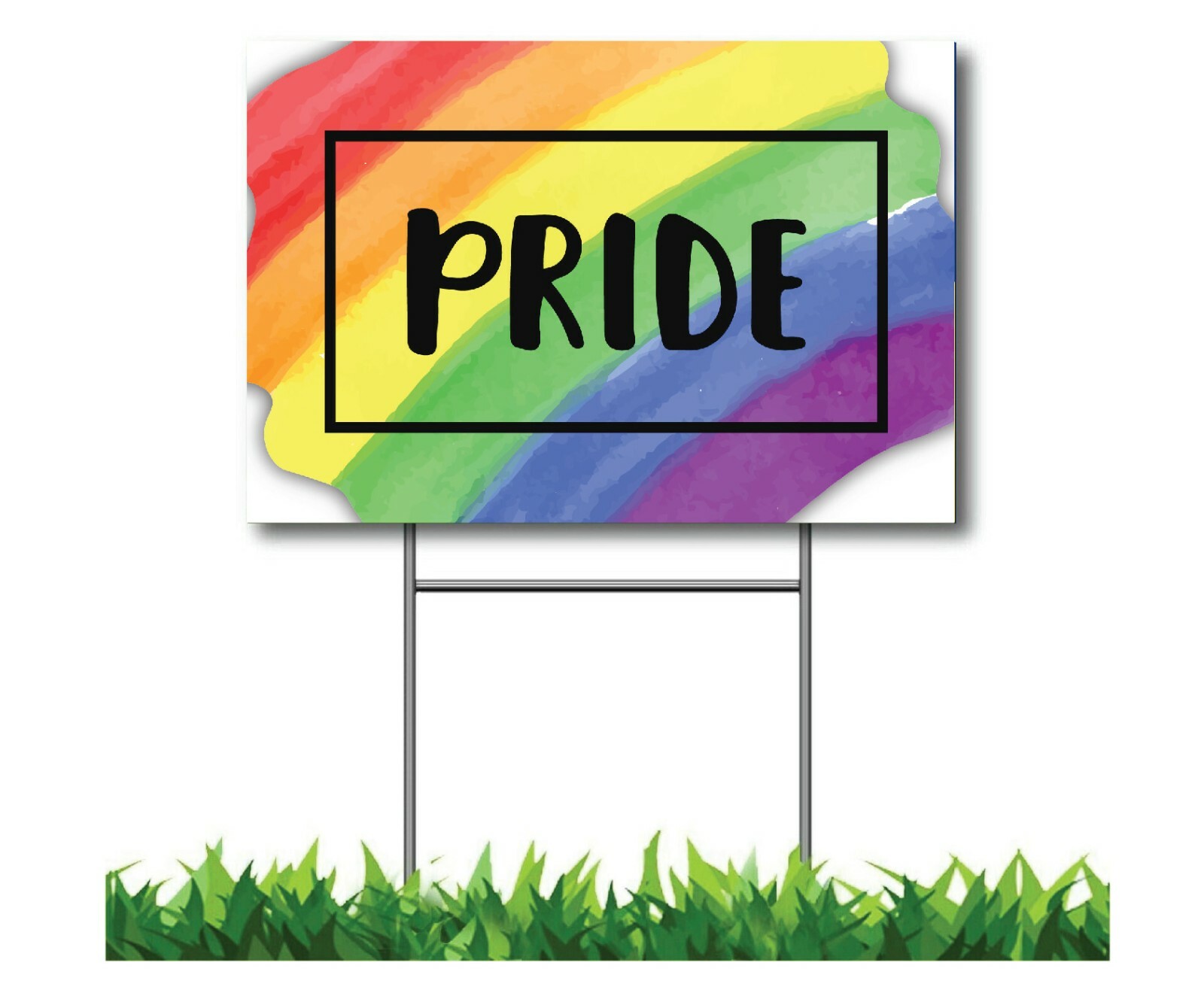 LGBT GAY Pride 12×18&Prime; YARD SIGN WITH FREE STAKES MADE IN USA FAST SHIPPING