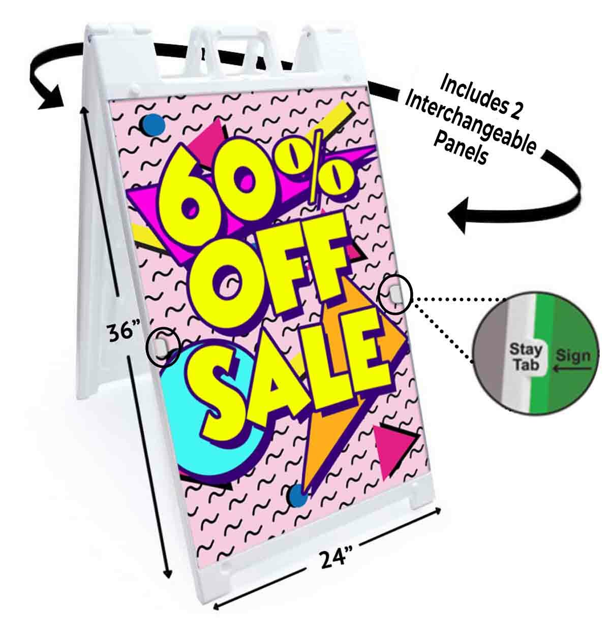 60 Off Sale Signicade 24×36 A Frame Sidewalk Pavement Sign Double Sided Sandwich