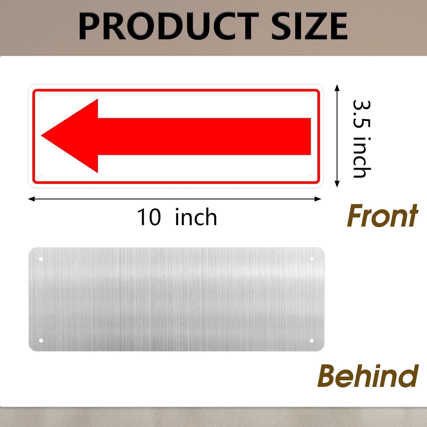6 Pack Aluminum Reflective Arrow Sign Road Metal Left Arrow Sign for Direction