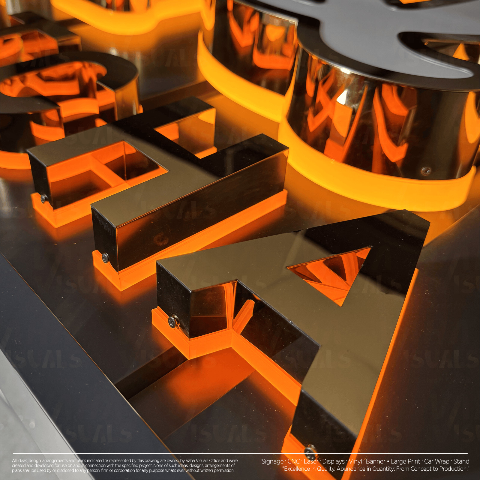 Stainless Steel Channel Letters Sign Business Signs Custom for Indoor & Outdoor