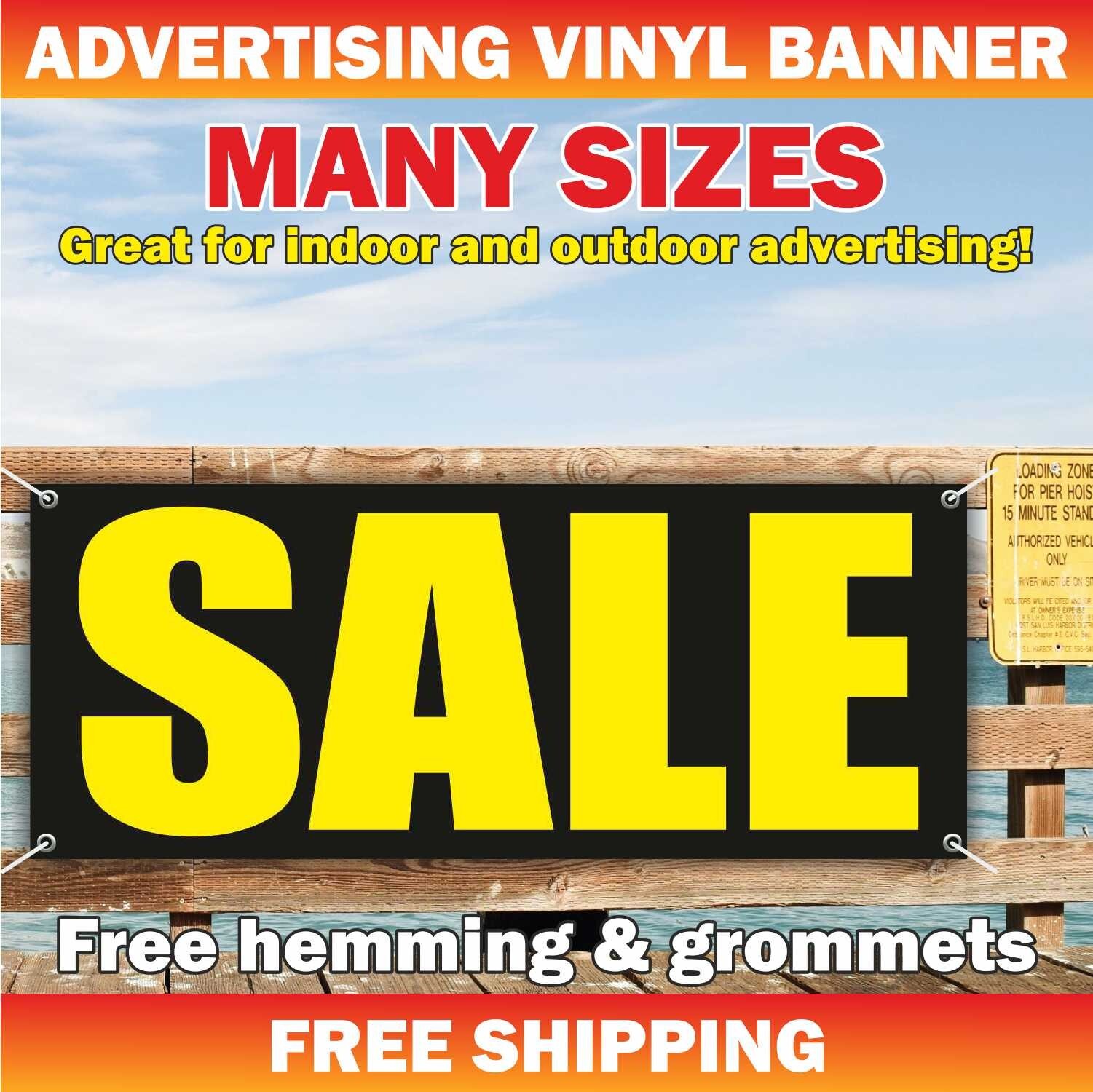 SALE Banner Sign Advertising Clearance Big Save Discount Rebajas Descuento