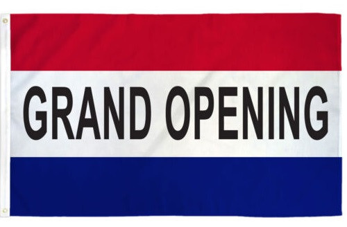 GRAND OPENING Flag 3&rsquo;X 5&prime; FLAG 100D SPUN POLYESTER BANNER