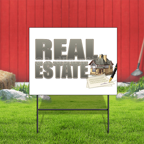 Real Estate Coroplast Sign Plastic Indoor Outdoor Yard Sign