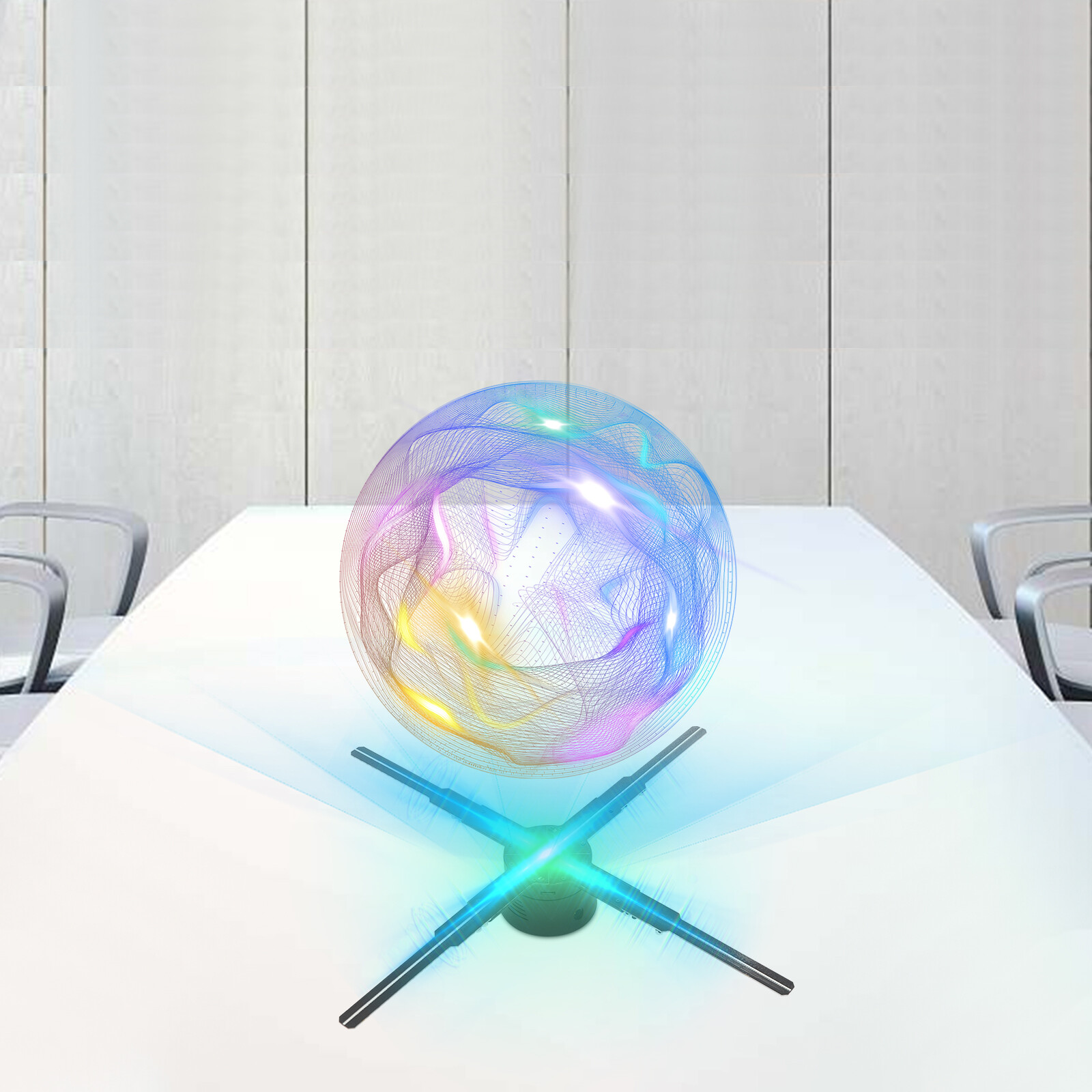 LED Hologram Fan Hologram Fan Projector with Remote 3D Hologram Display Fan NEW
