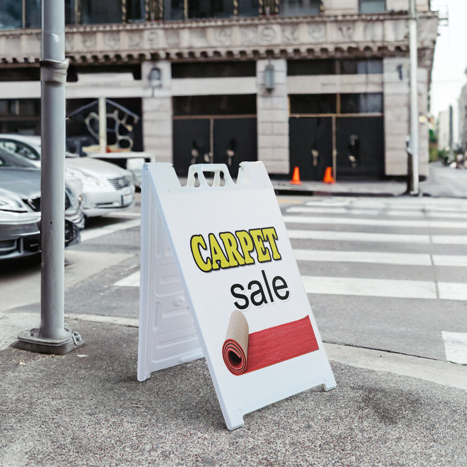 A-frame Sidewalk Carpet Sale 24&Prime; x 36&Prime; Double Sided A-Frame Sidewalk Sign