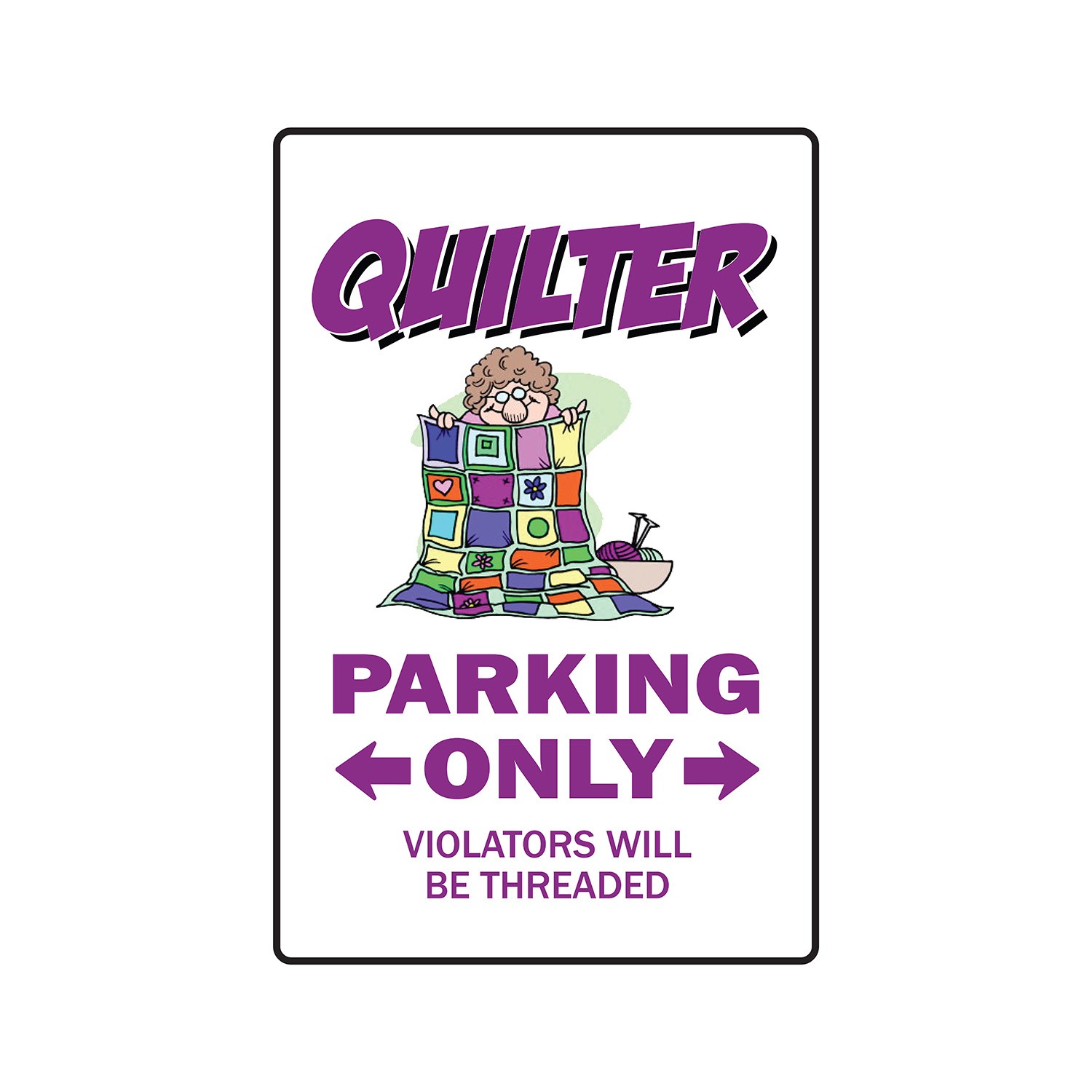 QUILTER Parking Sign Or Decals quilting sewing circle group quilt