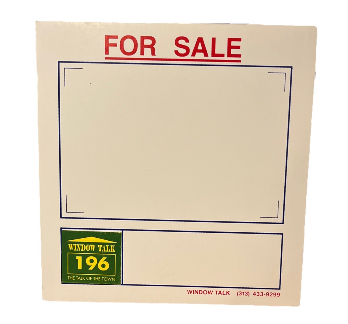 Window Signs Lot If 16 for Car Vehicle House Window 8&Prime; X 8&Prime; Foam Board
