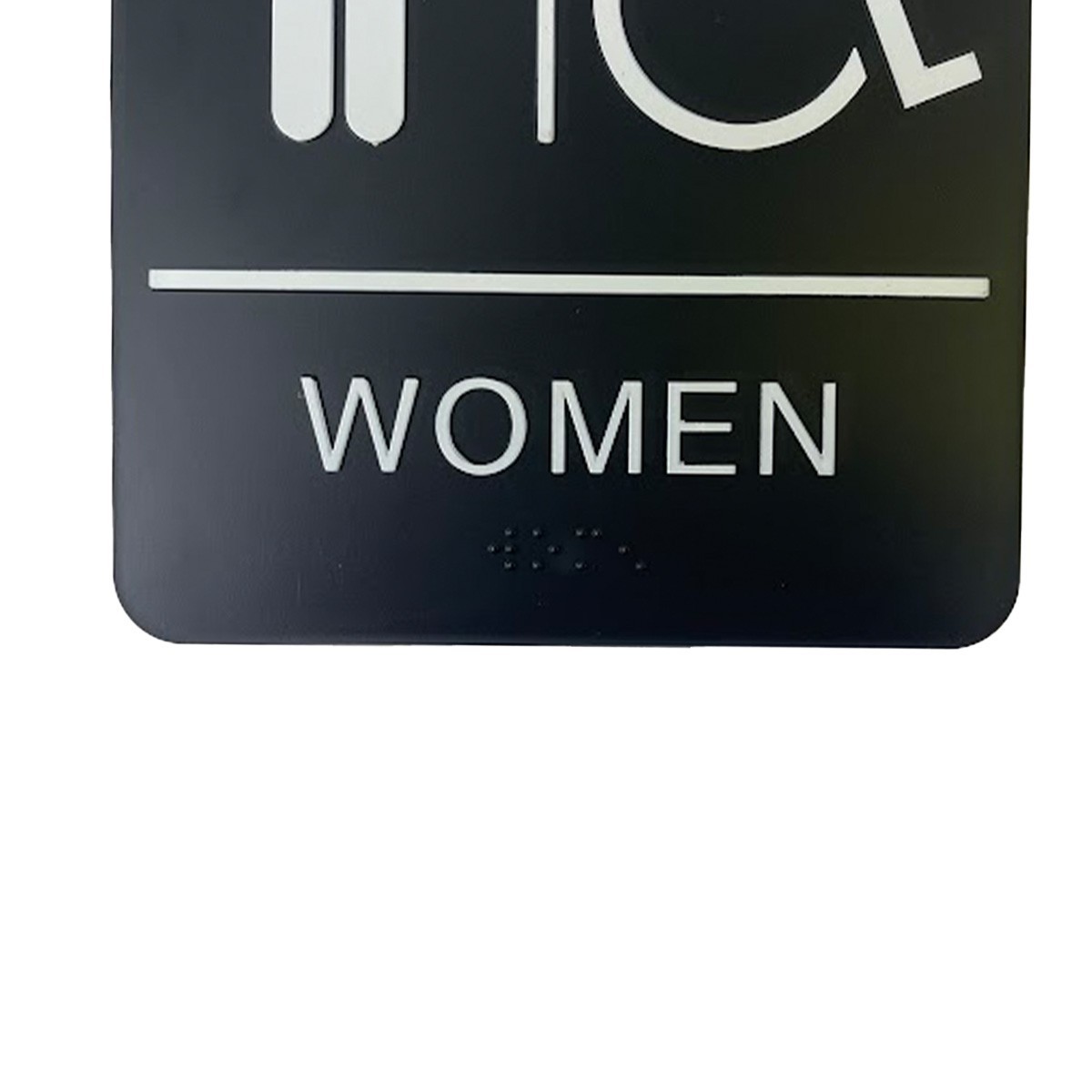 Women&rsquo;s Handicapped Restroom Sign with Braille