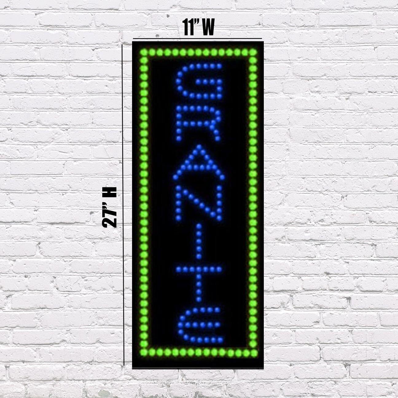 LED Granite | Light-up Sign | 11&Prime;W x 27&Prime;H x 1&Prime;D