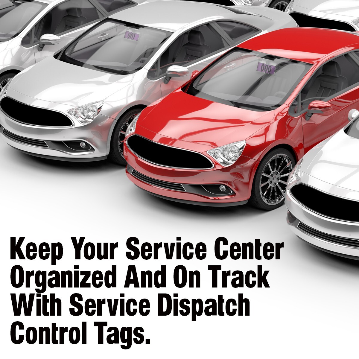 1000 Car Dealer Service Hang Tags Mechanic Repair Shop 3 Piece System – Purple