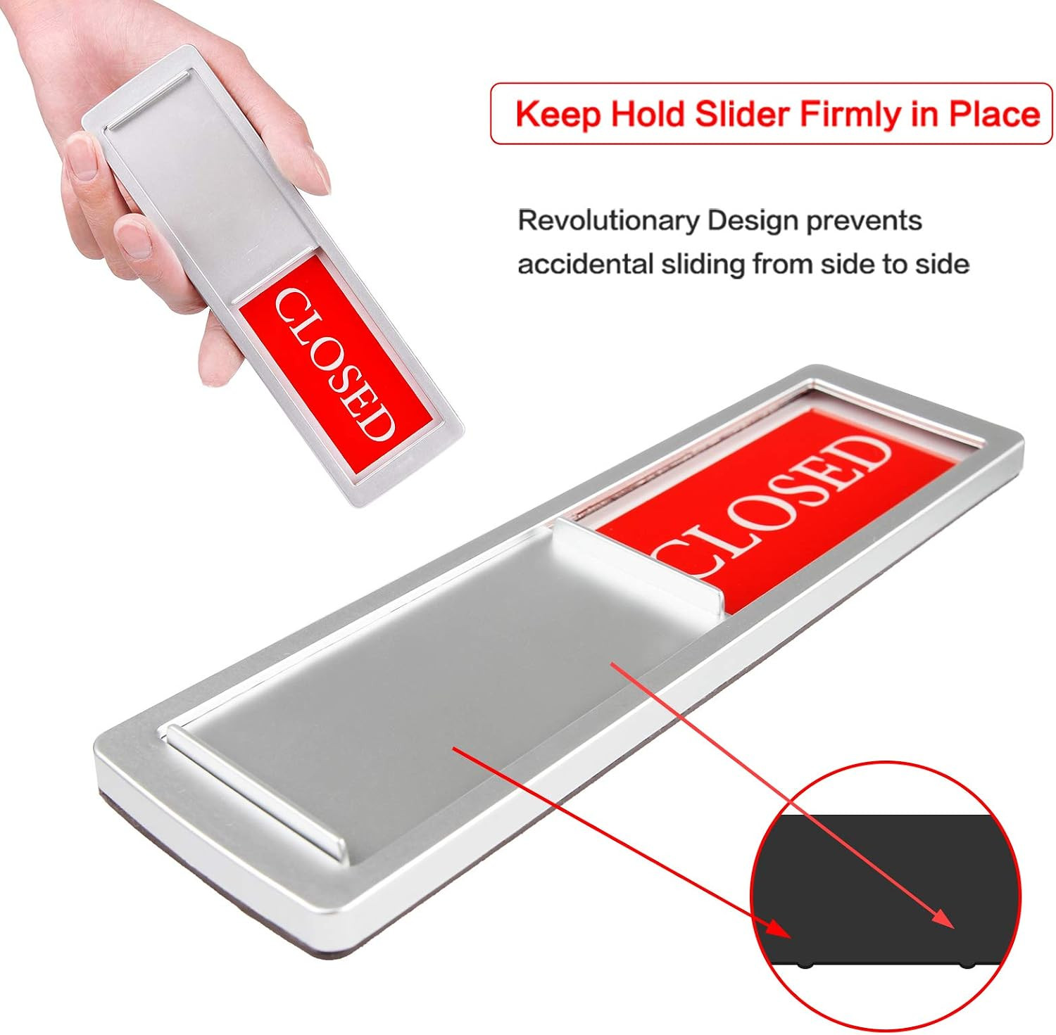 Open Sign for Business, Open Closed Slide Door Sign for Office Store Private Stu