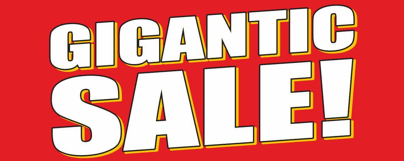 GIGANTIC SALE Advertising Banner Vinyl Mesh Sign clearance discount holidays