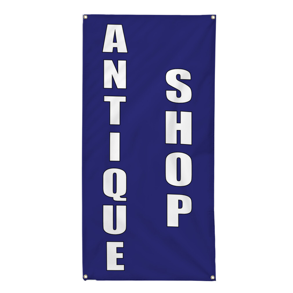 Vertical Vinyl Banner Multiple Sizes Antique Shop C Business Outdoor
