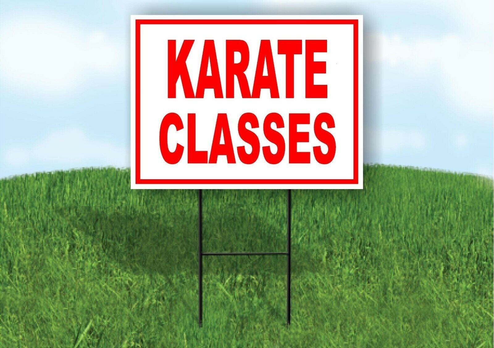 Karate CLASSES RED for president star Yard Sign Road with Stand LAWN SIGN
