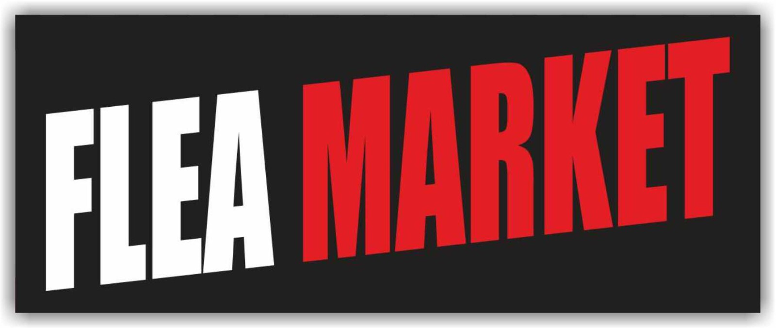 FLEA MARKET Advertising Banner Vinyl Mesh Sign Antiques Collectibles Garage Sale