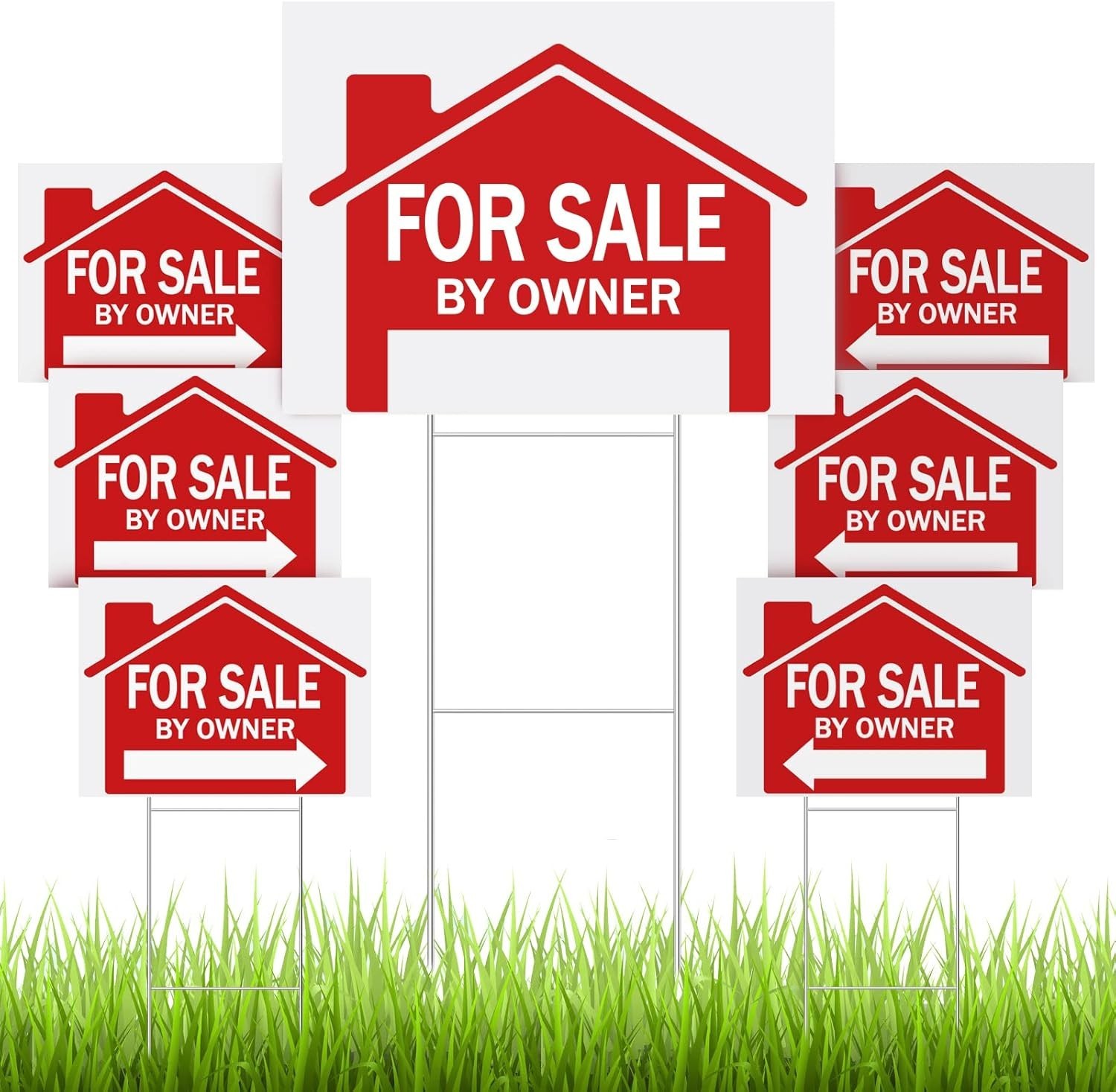 Weatherproof Open House Yard Signs with Enhanced Visibility – 7 Pcs Included