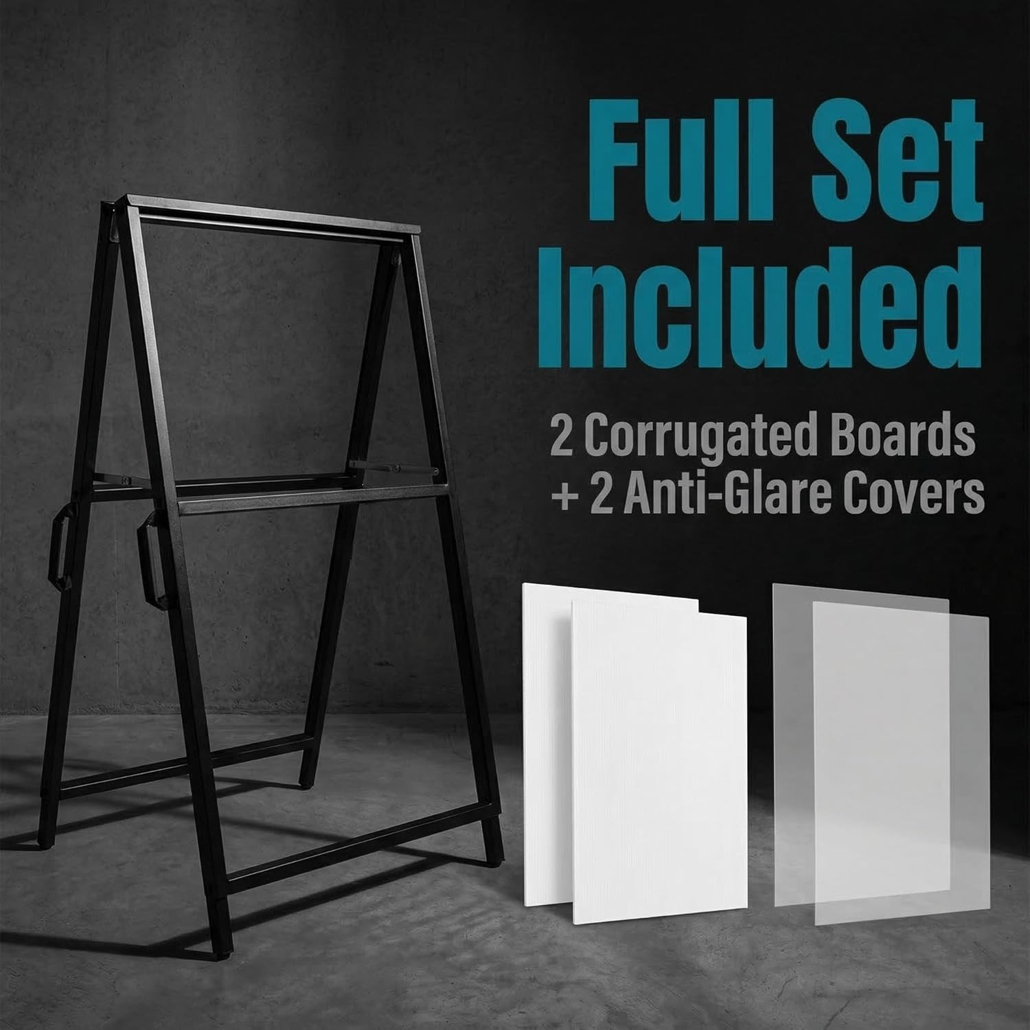 A Frame Sidewalk Sign 24×36 Inches Double-Sided Outdoor Heavy Duty Indoor Out…