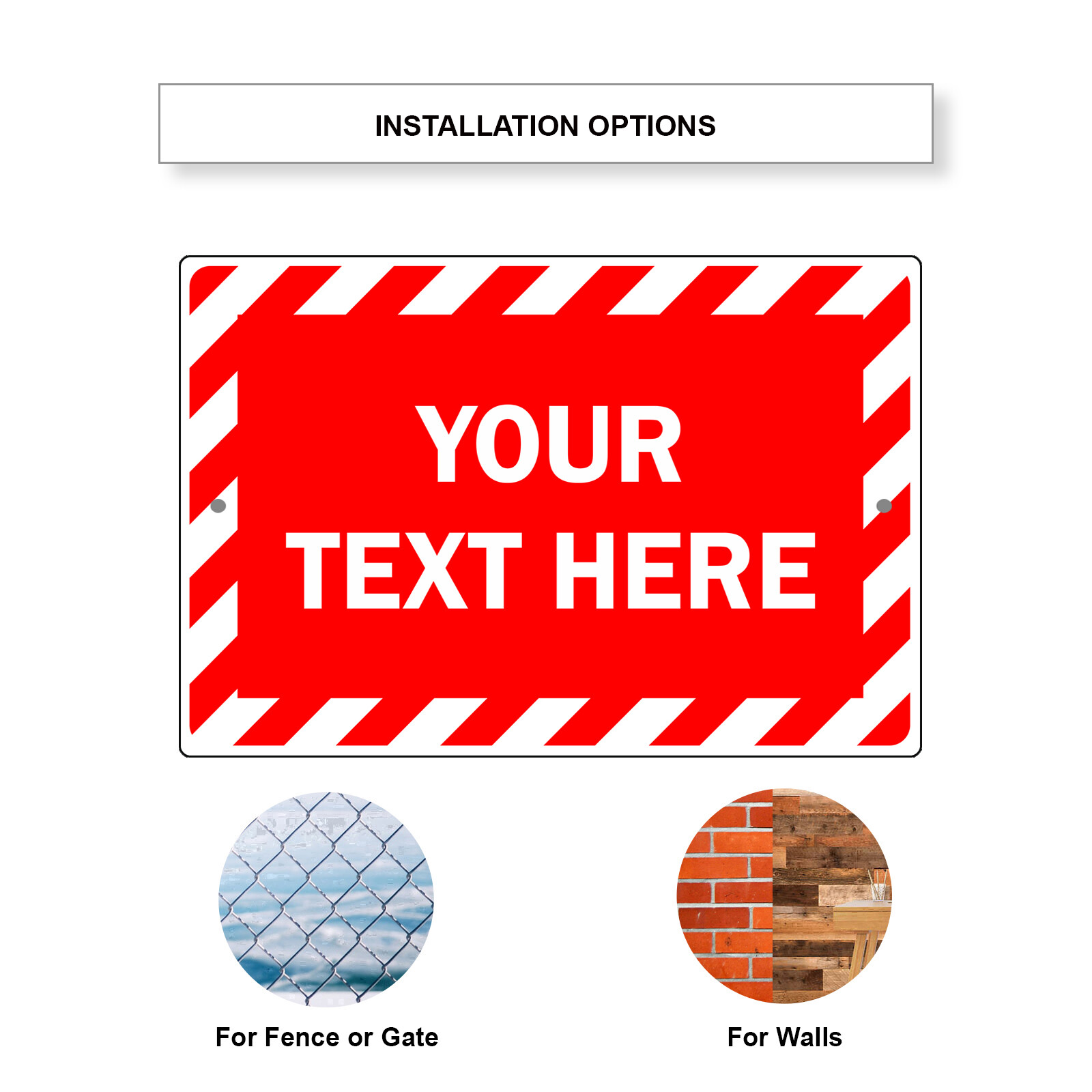 Custom Sign Your Text Wording Sign Personalized Text Notice Aluminum Metal Sign
