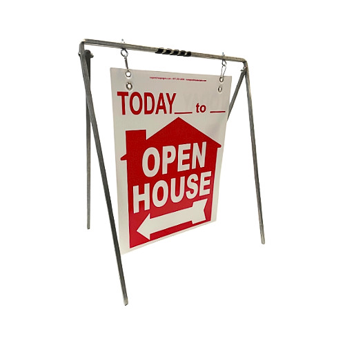 Real Estate Open House Sign Kit Metal A-Frame 5-Pack Red House Swinger Today