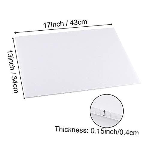 20 Pack 13 x 17 Inch White Corrugated Plastic Sheets Waterproof Lightweight C…