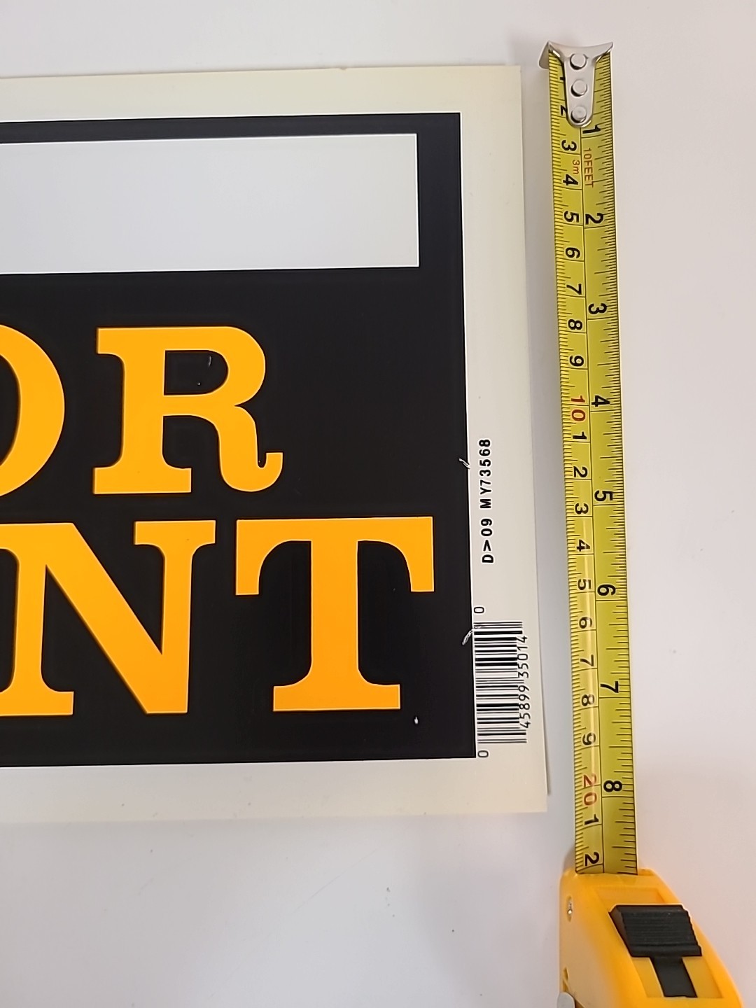 2 For Rent Paper Signs 8” x 12&Prime; Cole Co., White Black Orange (Set of 2)
