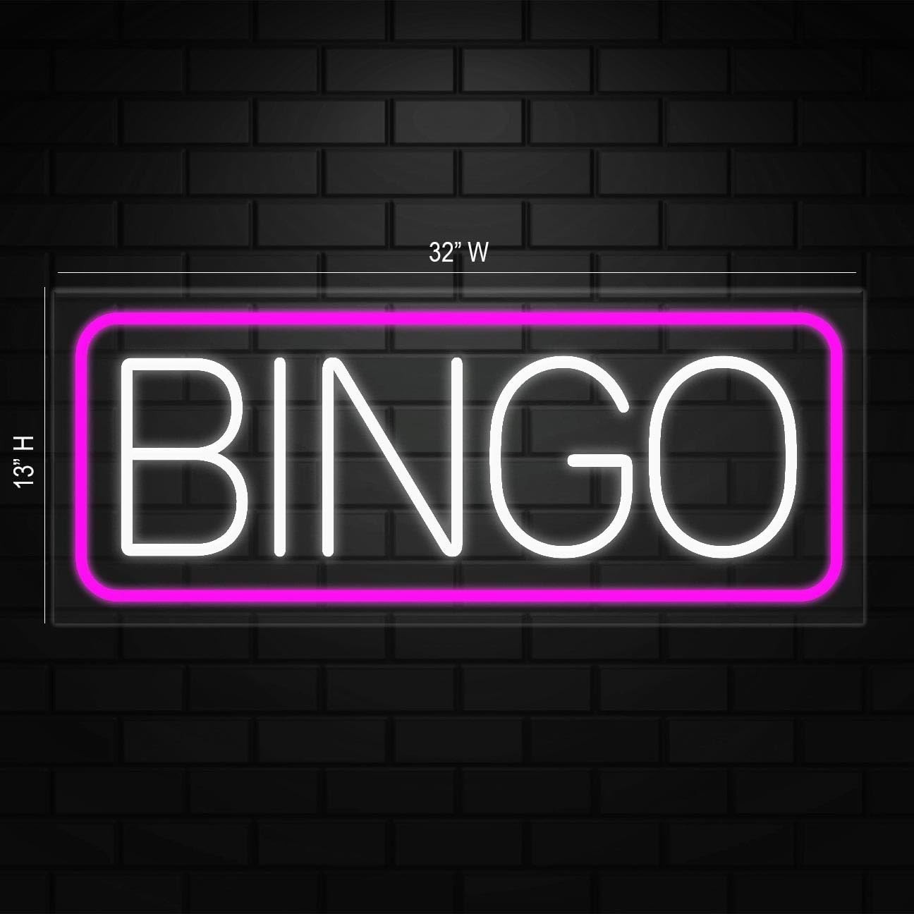 Bingo Neon Sign for Retail Displays | LED Flex Neon | 30&Prime;W x 12&Prime;H x 1&Prime;D