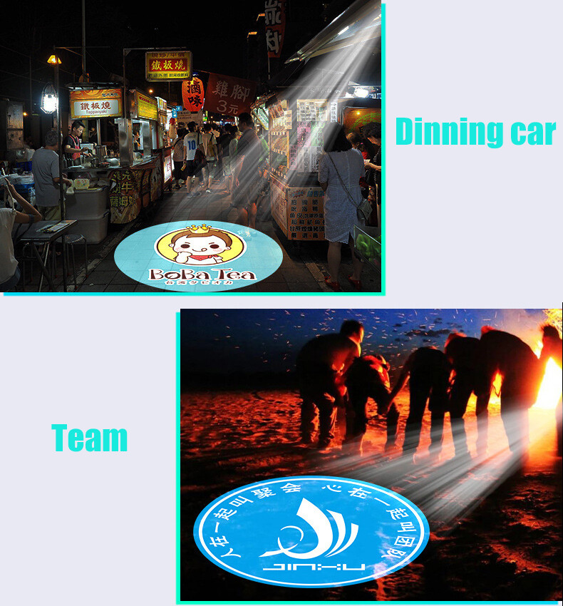 12V-48V LED Logo Projection Light Rechargeable Battery IP68 15W-50W Customizable