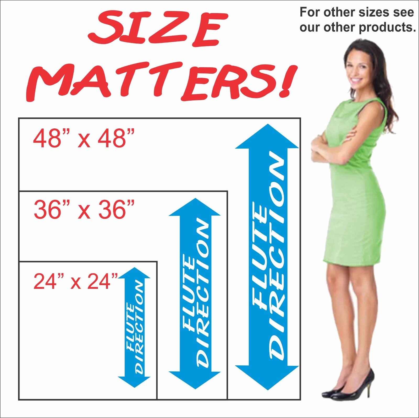 24 x 24 Yard Signs – Custom Corrugated – Full Color – 2 Sided – Stakes Optional