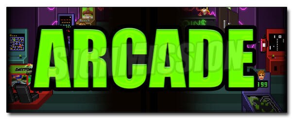 ARCADE DECAL sticker video pinball skeeball bowling games shooting play