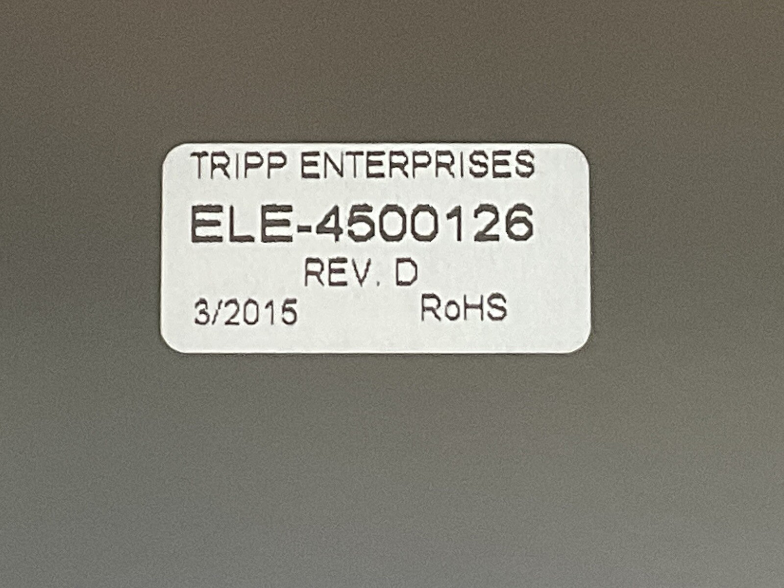 18&Prime; x 22 ‘ TRIPP ENTERPRISES INC ASSY LIGHT BOX METAL BLACK LED SIGN/ FRA211