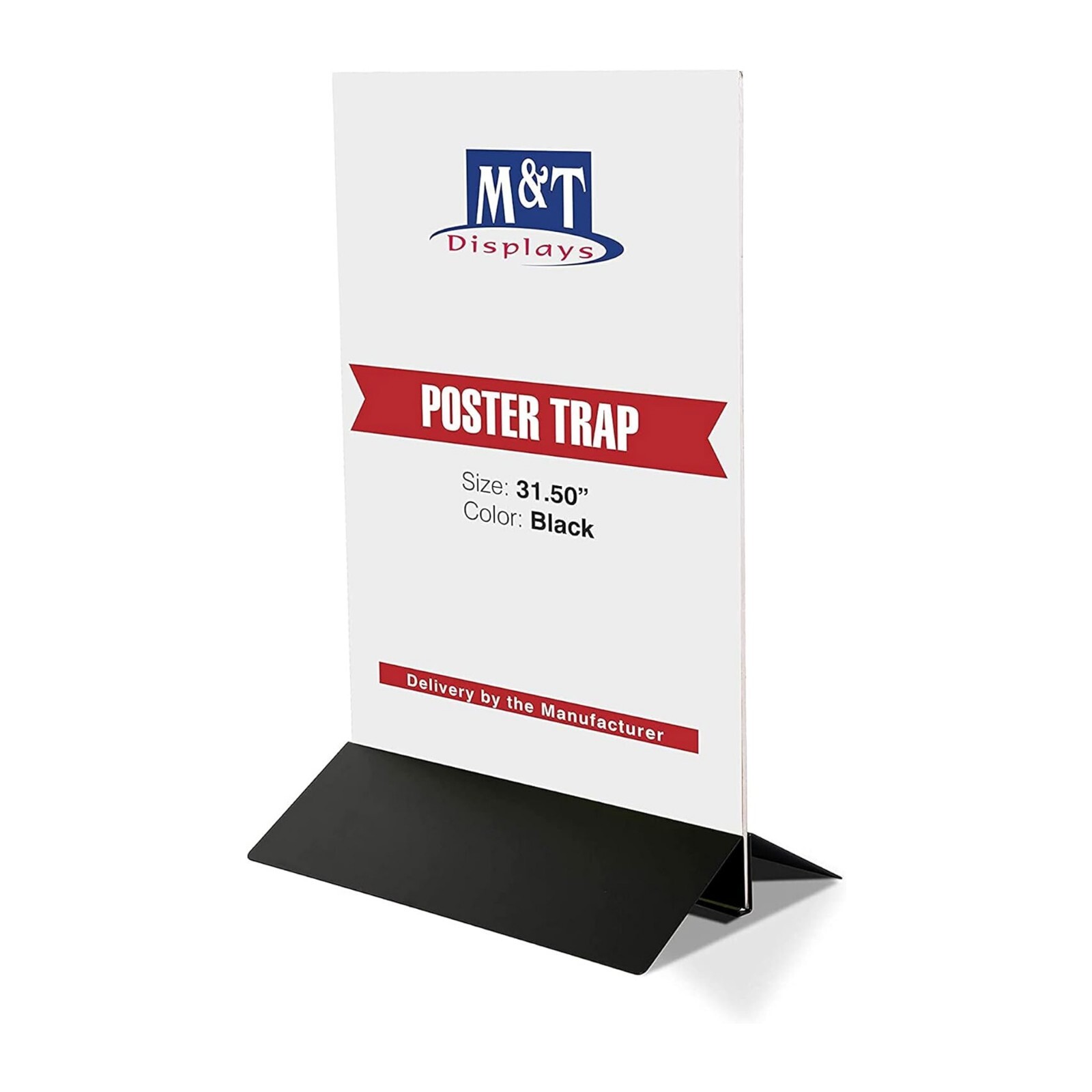 Double Sided 31.50&Prime; Black Steel Poster Stand Indoor Schools Restaurants Shops