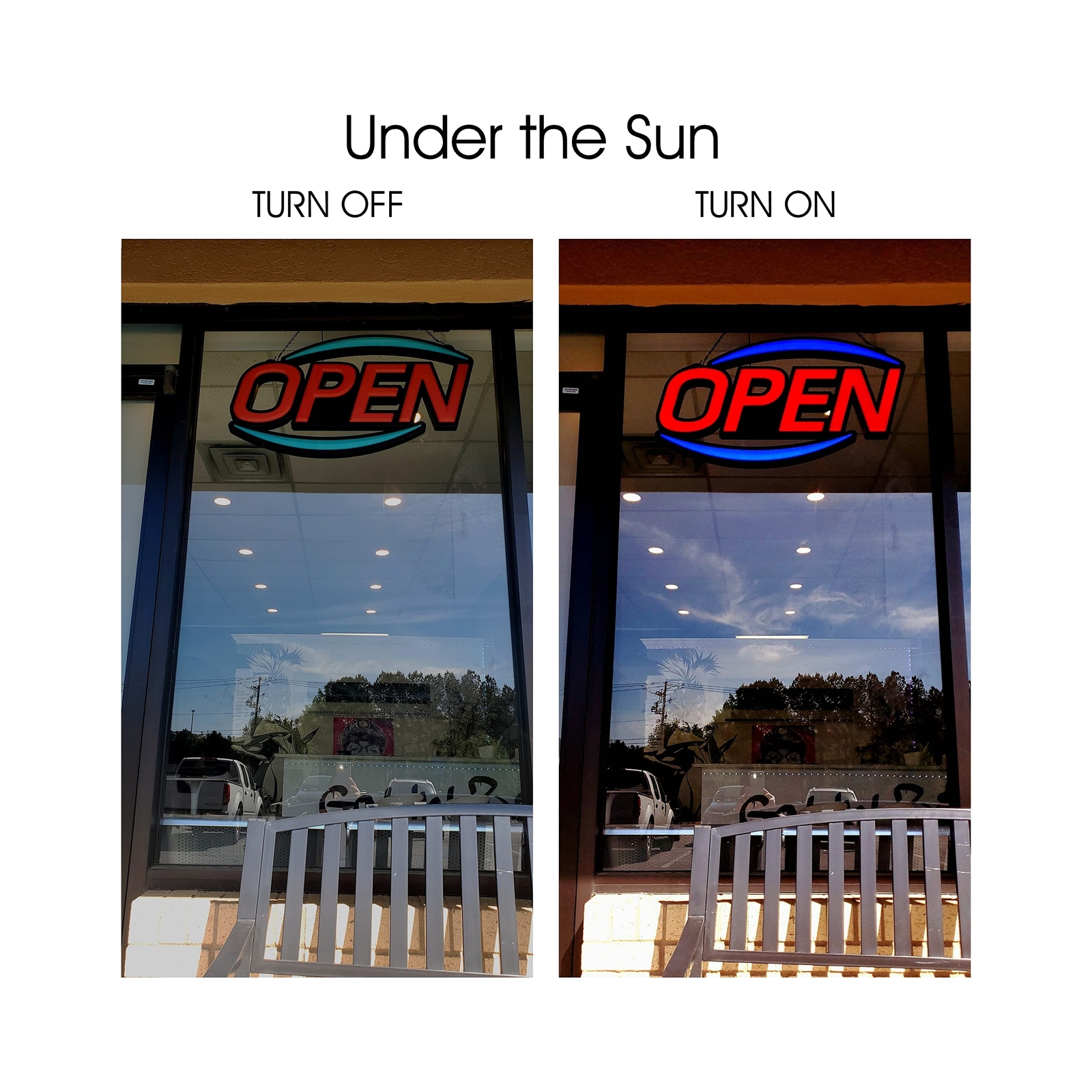 32 » X 17 » New Jumbo ULTRA BRIGHT LED Open Sign — Remote Controlled ̵