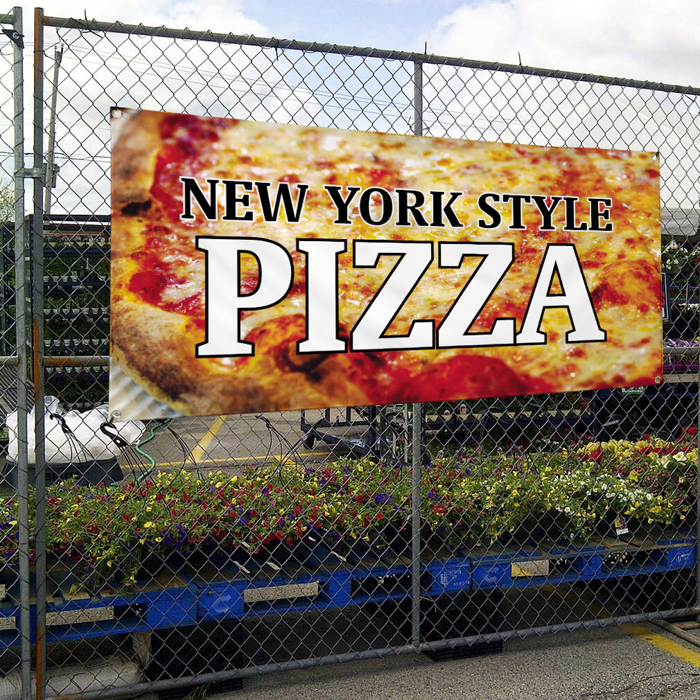 Vinyl Banner Multiple Sizes New York Style Pizza Advertising Printing B Outdoor
