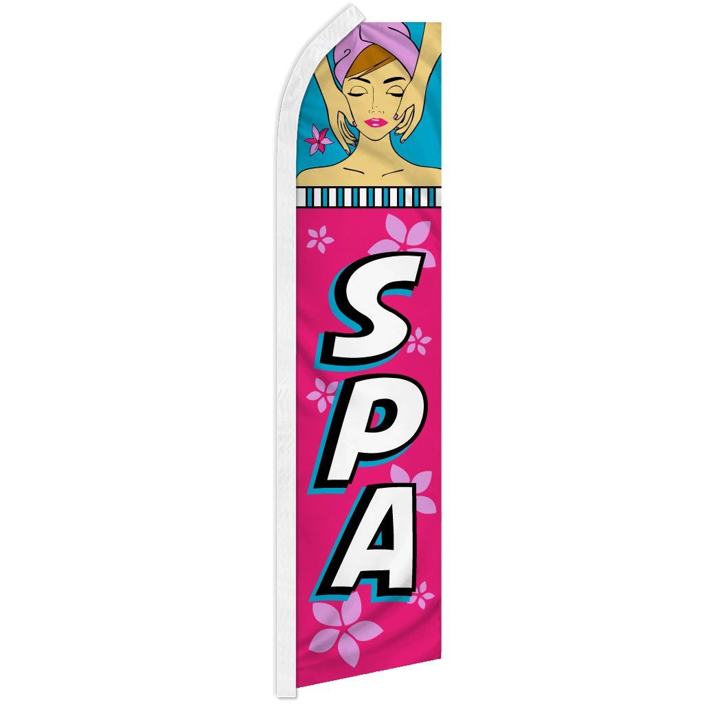 10 x « SPA » advertising super flag swooper banner business sign health beauty