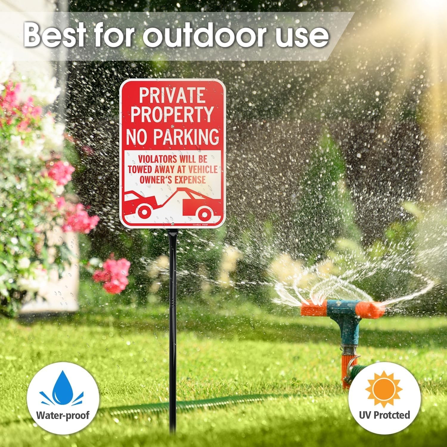 Reflective No Parking Signs 14&Prime;x10&Prime; – 2 Pack