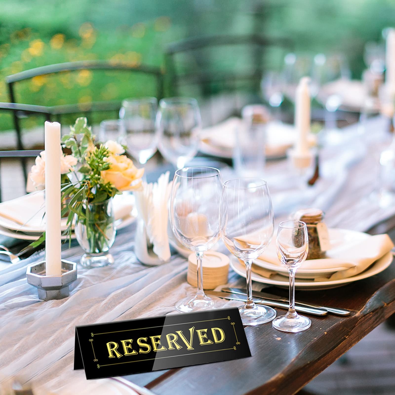 20 PCS Acrylic Reserved Table Tent Signs Reservation Wedding Seating Decor