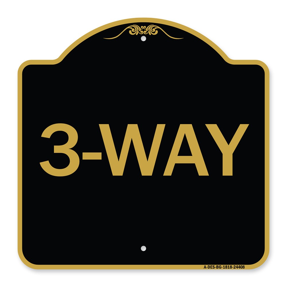 Designer Series – 3-Way Heavy Gauge Aluminum Architectural Sign