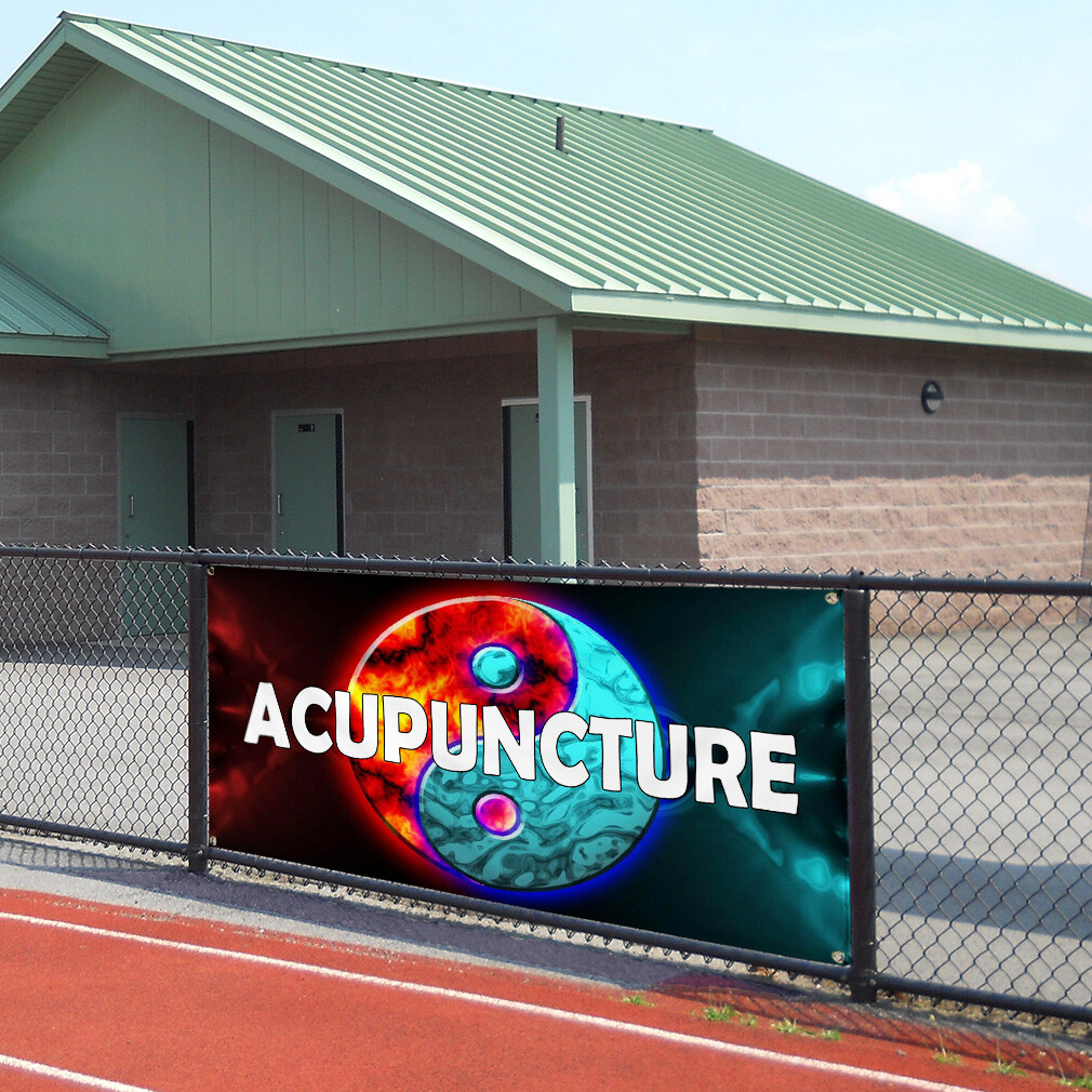 Vinyl Banner Multiple Sizes Acupuncture with Image Health Care Outdoor