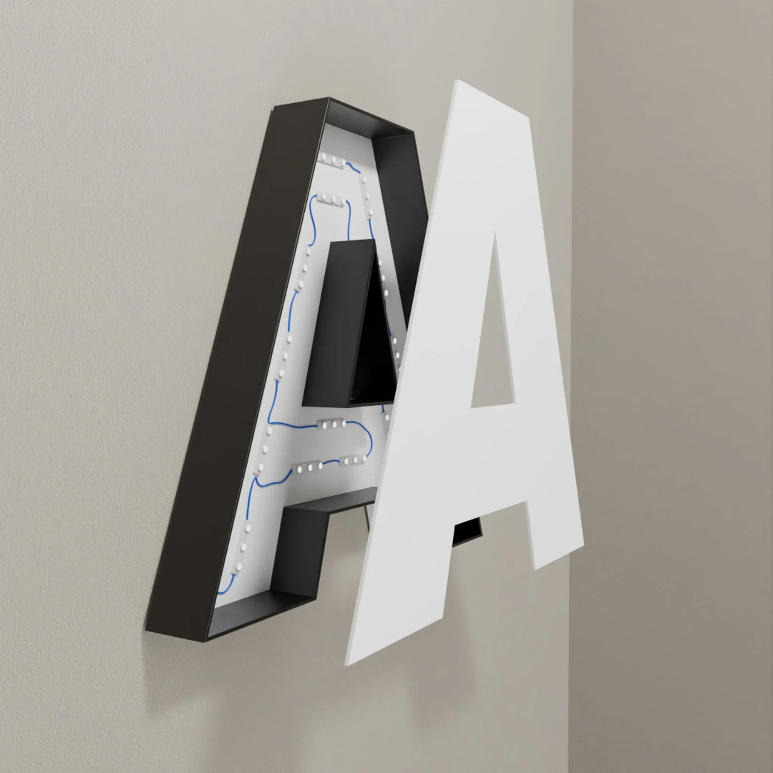 𝑵𝓙̶ Custom 3D Channel Letters LED Front Lit Storefront Indoor Outdoor Sign