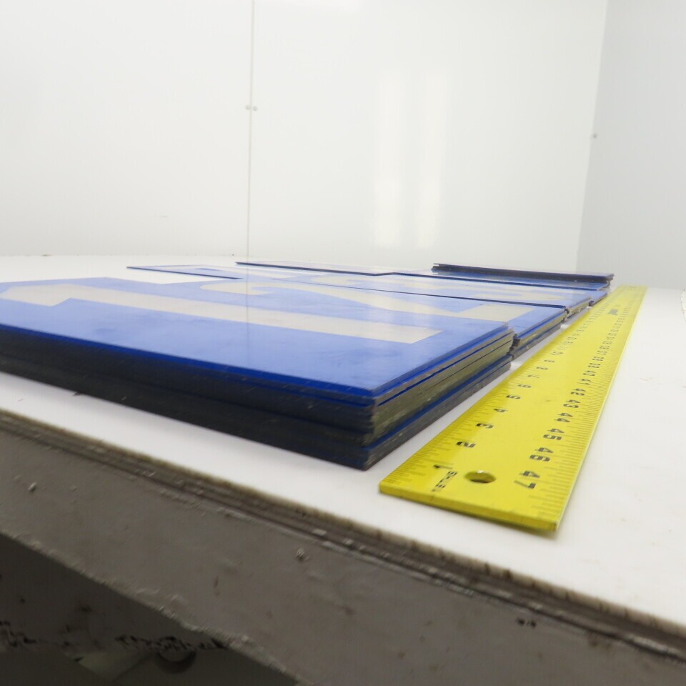 14&Prime; x 7-1/2&Prime; Plastic Marquee Numbers On Plexiglass 1 To 8 Lot Of 44