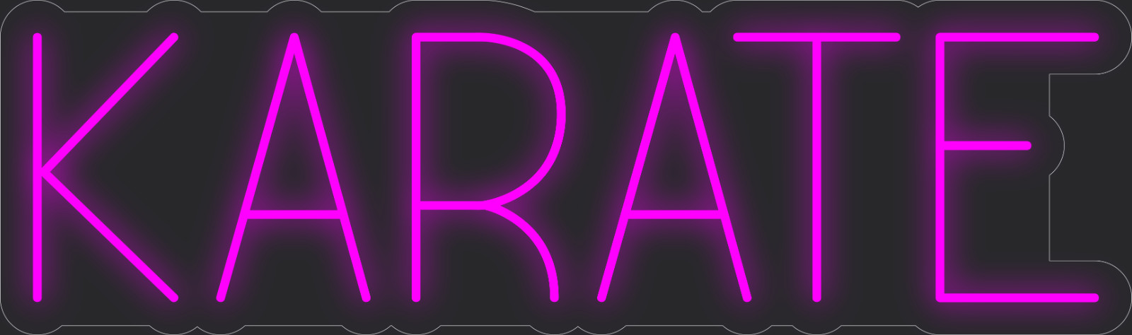 Karate Neon LED Sign Business Wall Decor Lighted Store Sign 36 x 11 in.
