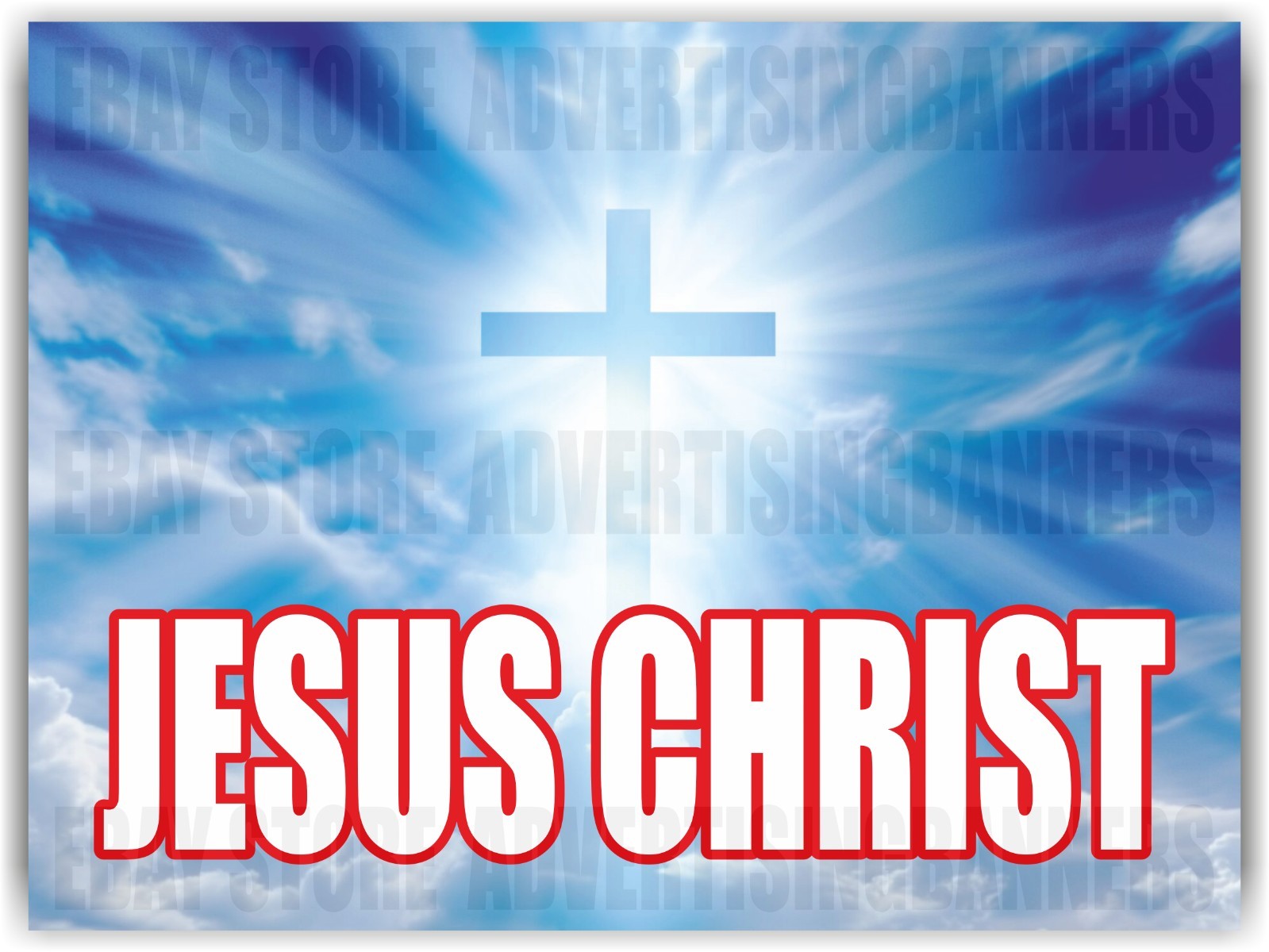 JESUS CHRIST Yard Sign with H-Stakes Lawn Sign Got church christian religion