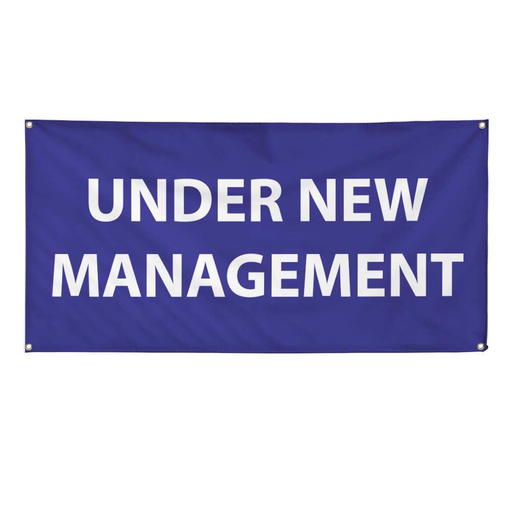 Vinyl Banner Multiple Sizes Under New Management Advertising Printing I Business