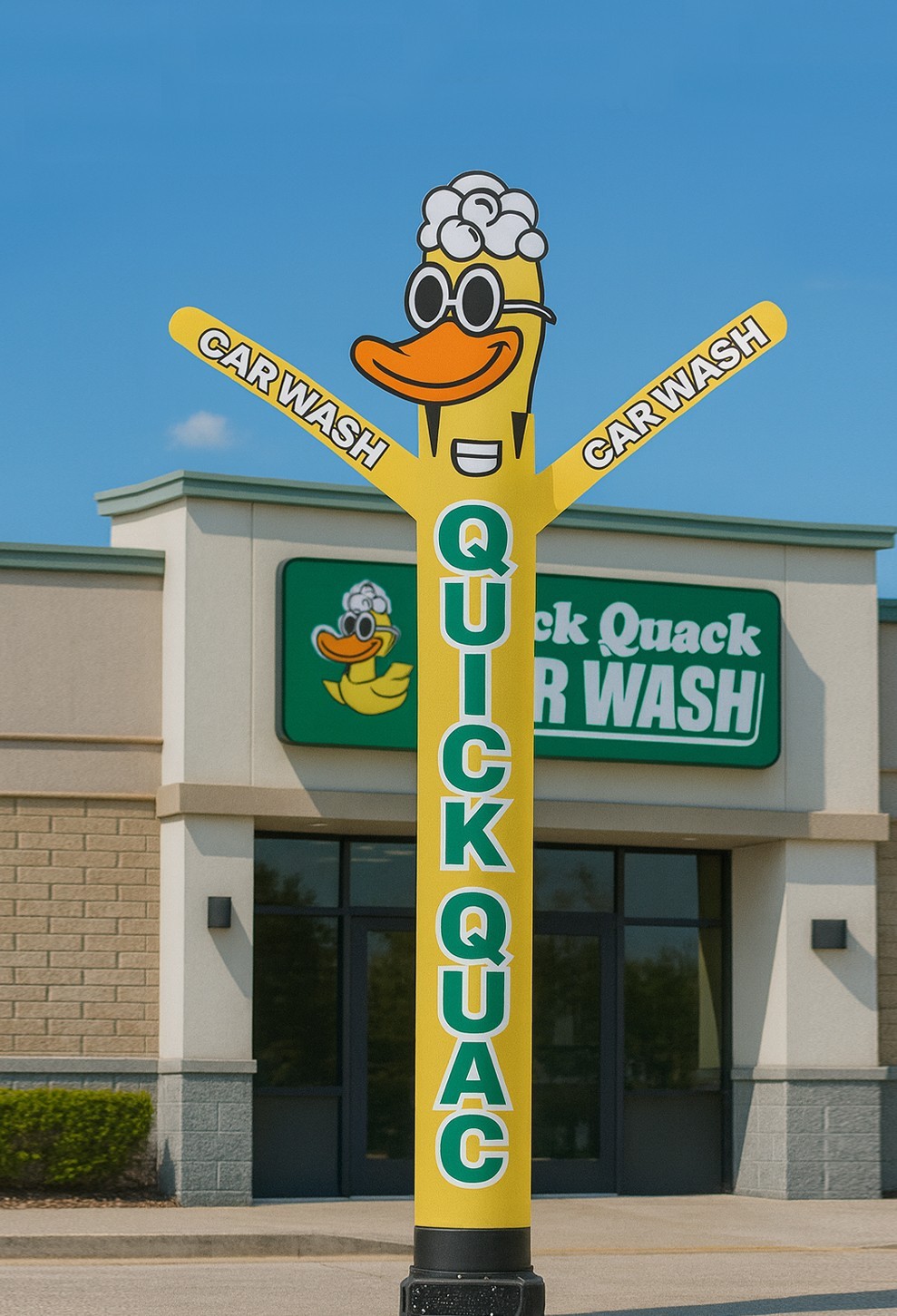 10ft Quick Quack Car Wash Air Inflatable Dancer Tubeman (Blower Sold Separately)