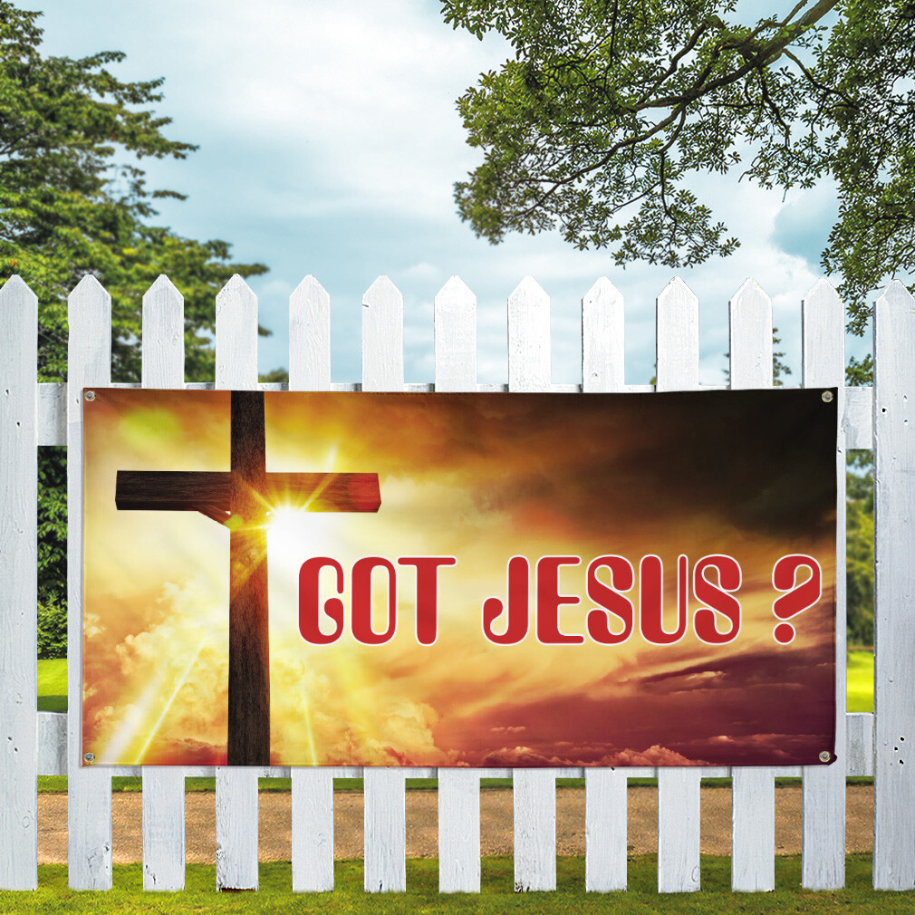 Vinyl Banner Multiple Sizes Got Jesus Outdoor Advertising Printing Religions