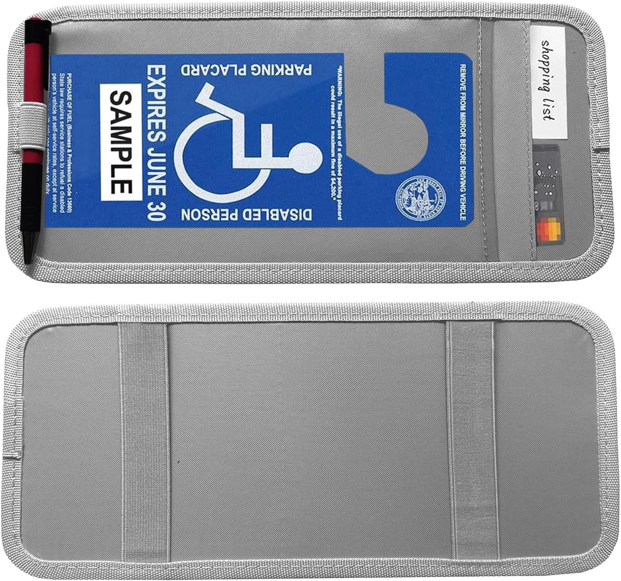 Handicap Placard Holder for Car, Universal Transparent Disabled Parking Permit S
