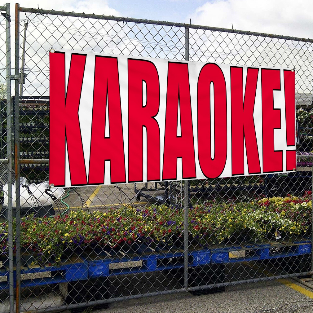 Vinyl Banner Multiple Sizes Karaoke! Outdoor Advertising Printing Lifestyle