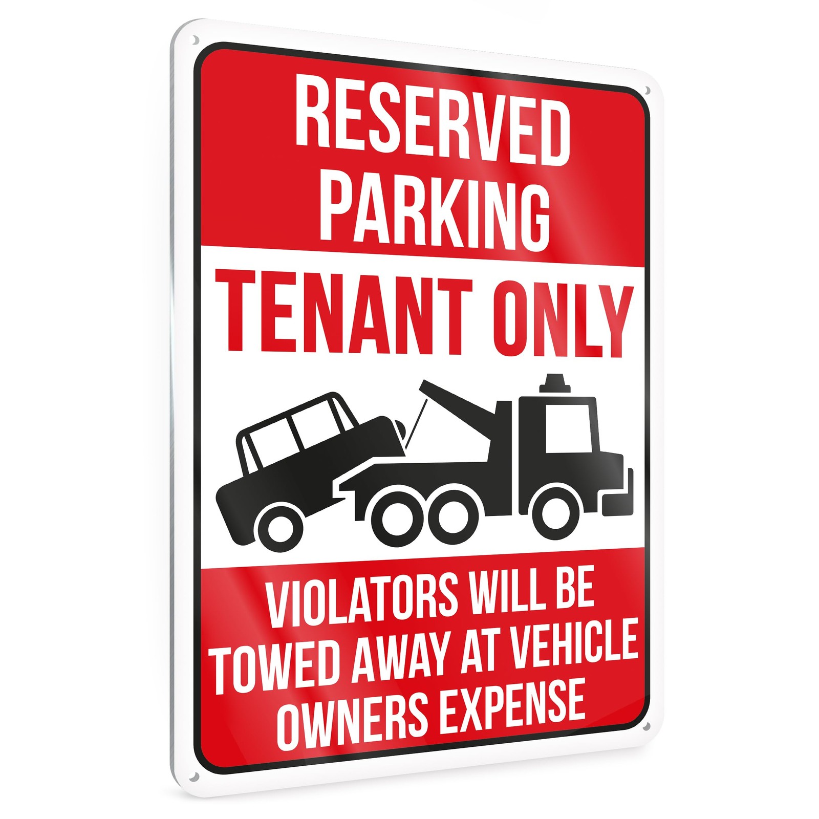 Tenant Parking Only Sign 10×14 Inch Reflective Aluminum Reserved Will Be Towed